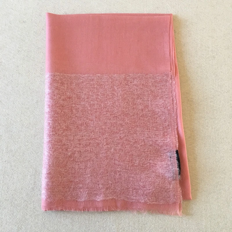 Шарф из 100% козы кашемировый смешанный женский контрастный цвет шаль Пашмина 80х200