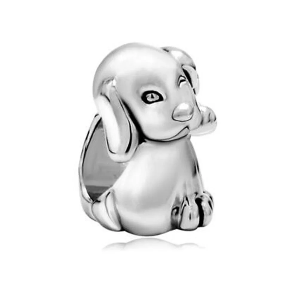 Бесплатная доставка Тон милый щенок шармы с собакой животным бисера fit Pandora