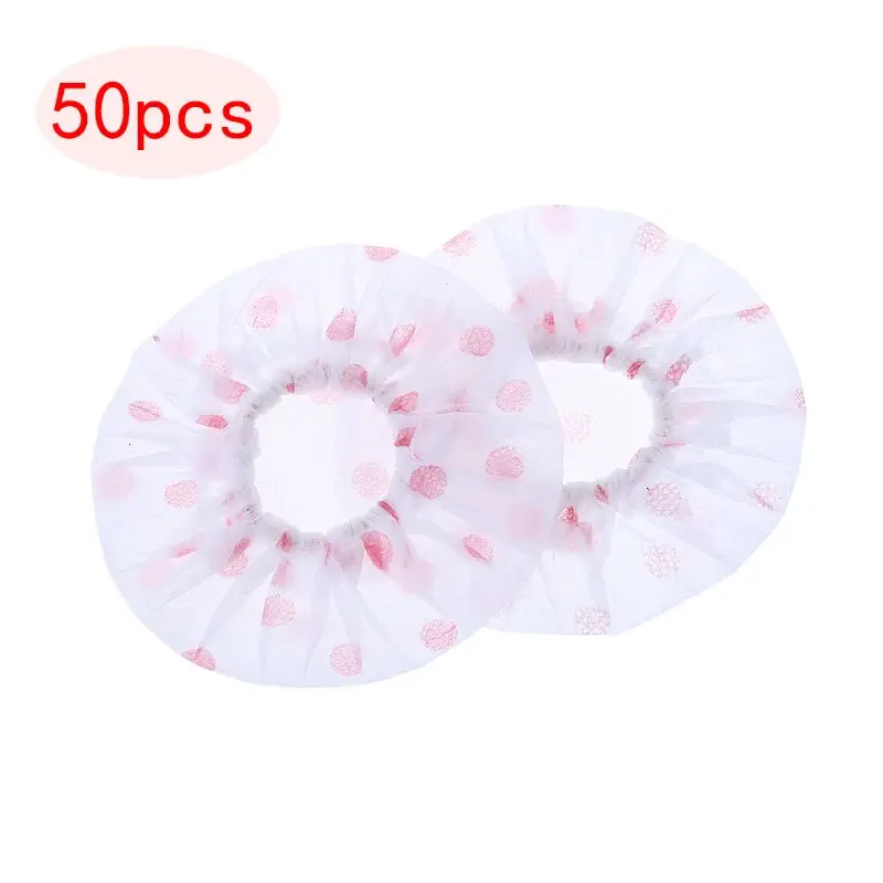 pink 50 пар одноразовая Нетканая Крышка для микрофона Защитная крышка для защиты от ветрового стекла для KTV караоке - Цвет: pink