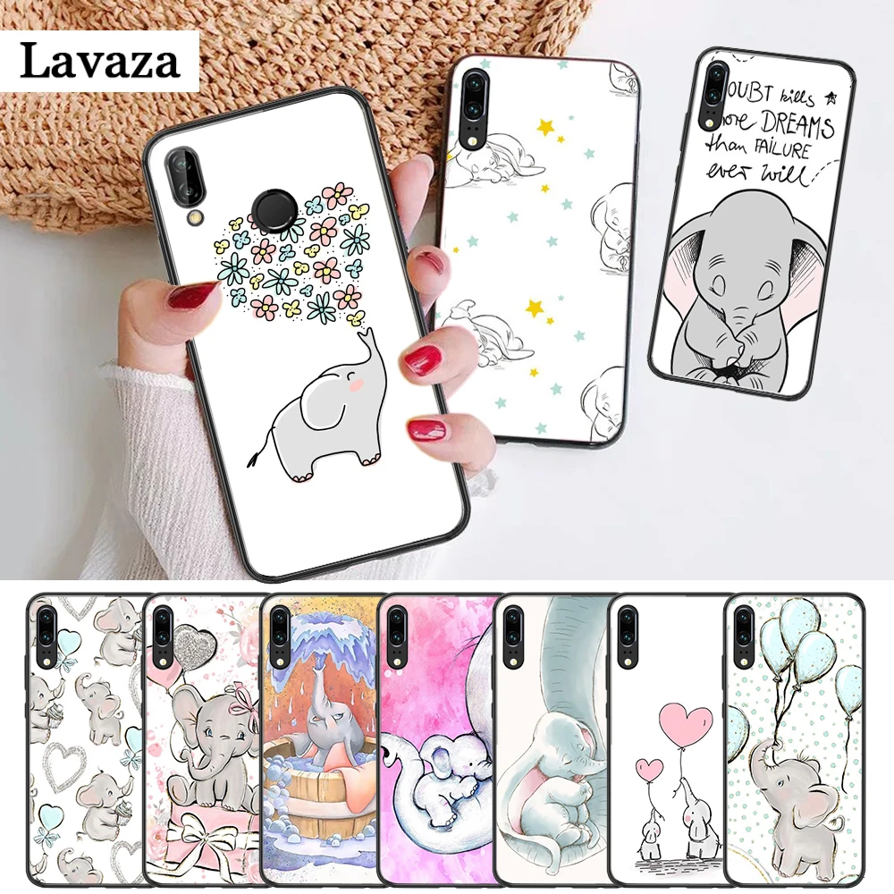 Милый силиконовый чехол С Рисунком Слона для Huawei P8 Lite 2015 2017 P9 2016 Mimi P10 P20 Pro P Smart Z 2019