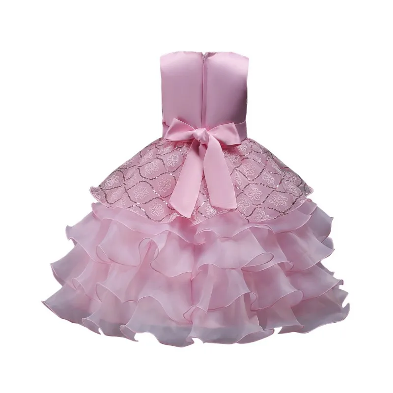 Платье принцессы для девочек детское газовое танцевальное платье без рукавов с