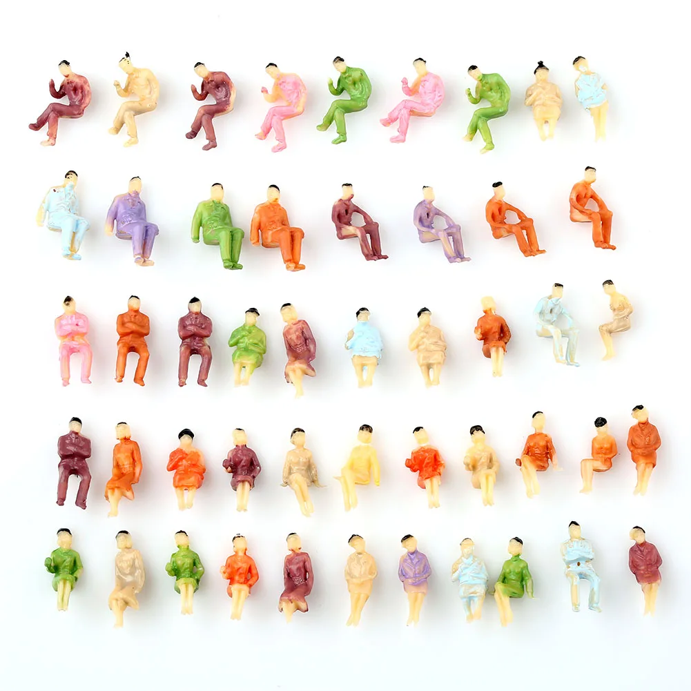 50 шт. в масштабе HO все сидя фигурки пассажиров 1:100 Новинка|ho scale|figures peoplepeople figures |