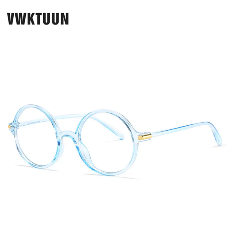 color 4 VWKTUUN, модные женские очки, оправа для мужчин, черная оправа для очков, Ретро стиль, круглые прозрачные линзы, очки, оптическая оправа для очков, новинка - Цвет оправы: color 4
