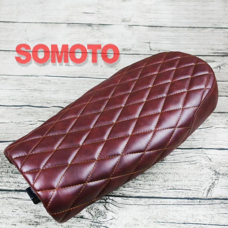 Мм 530 мм Универсальный пурпурно красный Винтаж без каблука сиденье мотоцикла