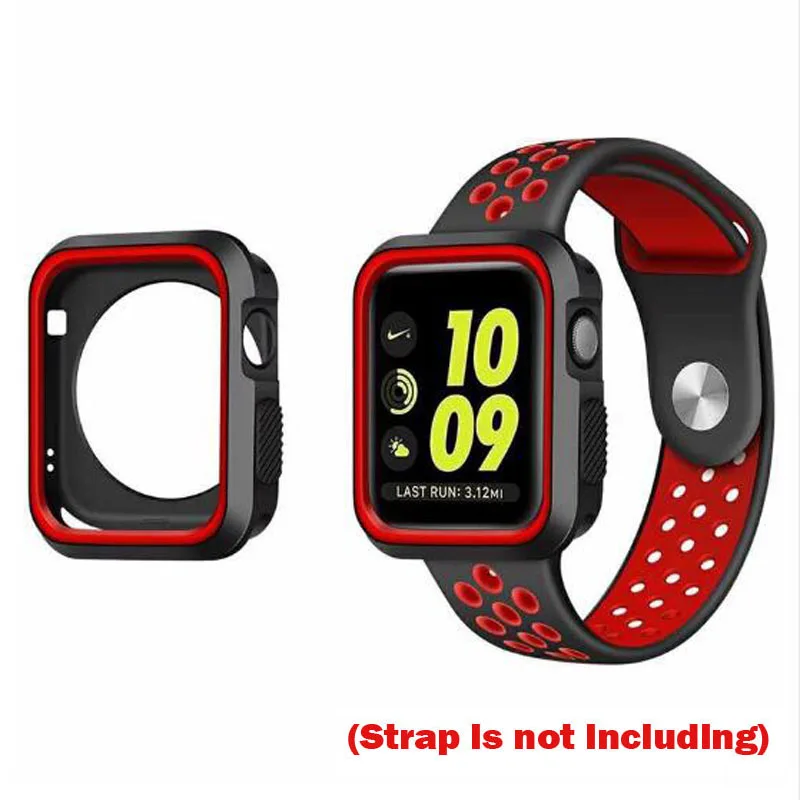 Мягкий силиконовый из ТПУ чехол Полный в виде ракушки рамки для iwatch Apple Watch серии 1