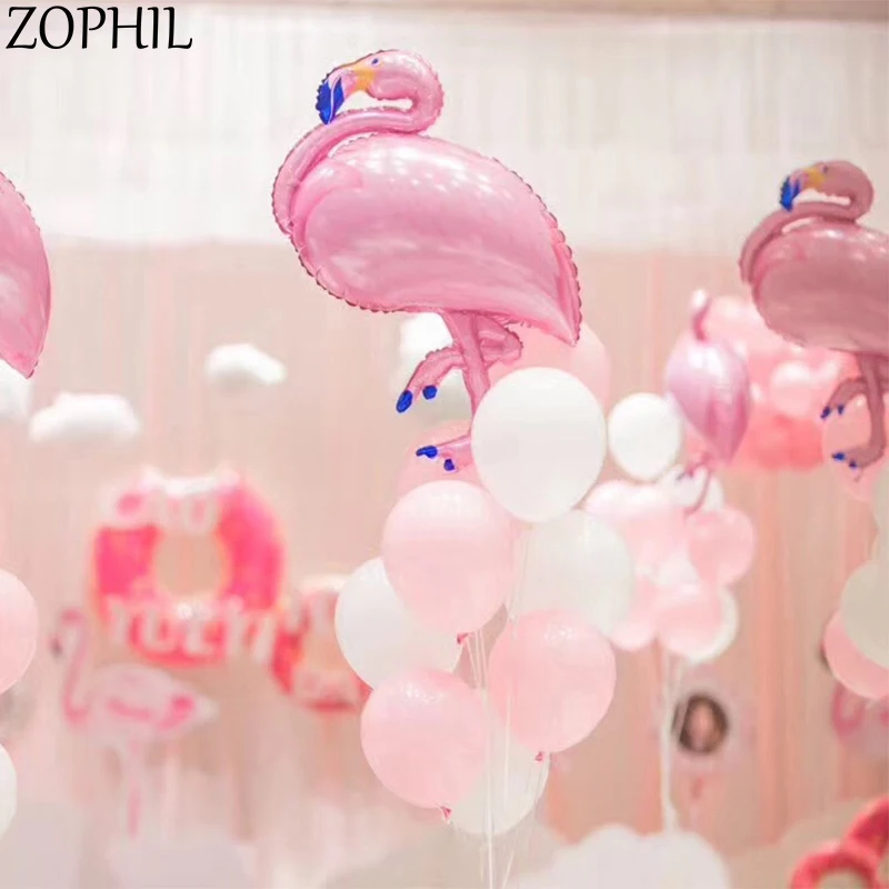 ZOPHIL 7 шт Foli Flamingo 46x21 см мини украшения из воздушных шаров на день рождения Дети