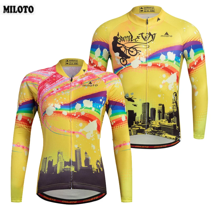 MILOTO велосипедная одежда пара Майки для велоспорта Топы Maillot Ropa Ciclismo для мужчин и Wo мужчин s велосипед дорога с длинным рукавом Одежда