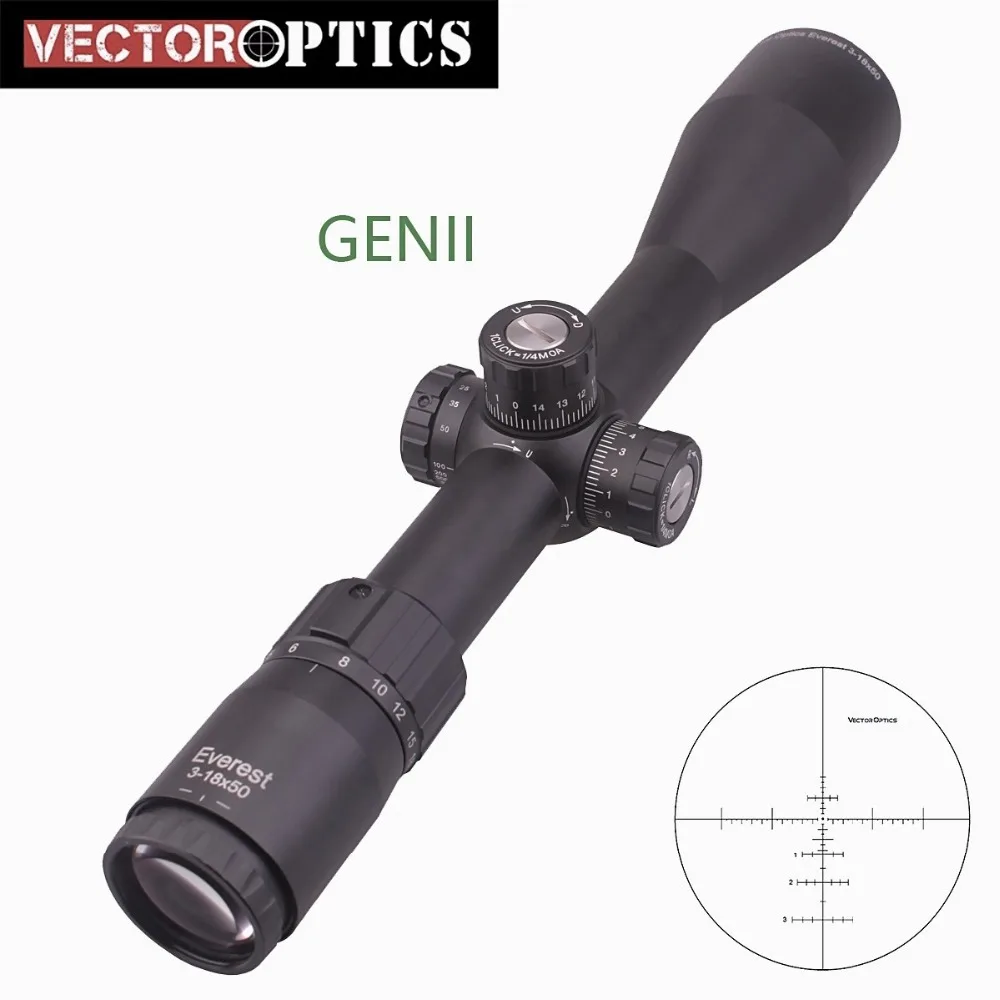 Векторная оптика новейший стиль GenII Everest 3 18x50 AR15 прицел пневматического ружья