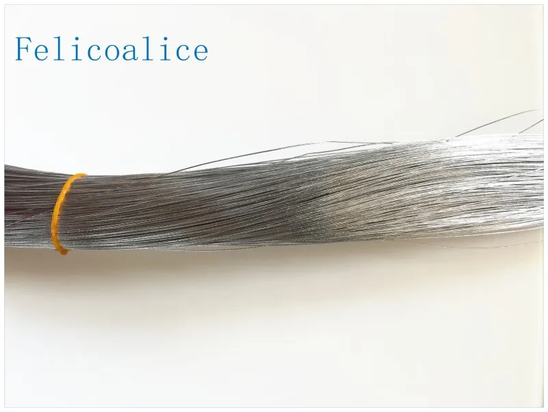 Silvery 100 шт./лот 22#24#80 см Длина DIY нейлоновый,, цветок железные провода Провод с цветочным рисунком цветочных венков и аксессуары - Цвет: Silvery