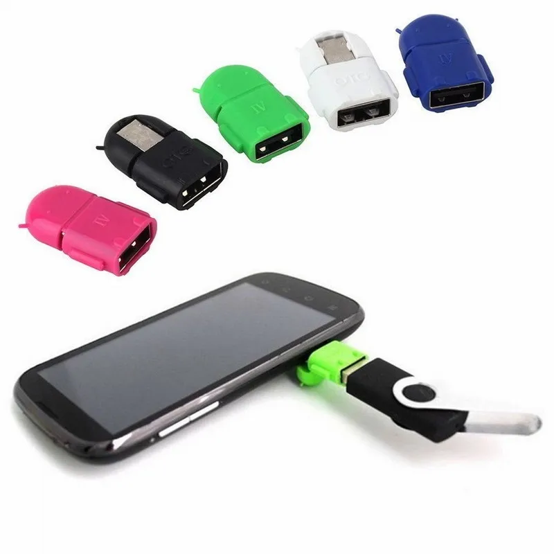 Цветной робот OTG USB к хост-адаптеру MicroUSB для Samsung Galaxy S3 S4 S6 edge S7 Note 2 5 S7edge адаптер