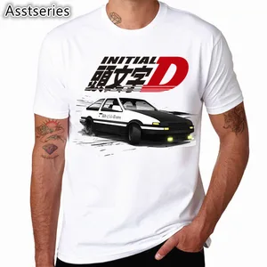 Футболка AE86 Initial D Homme, модная тенниска с принтом японского аниме, крутая повседневная майка с короткими рукавами и круглым вырезом, лето