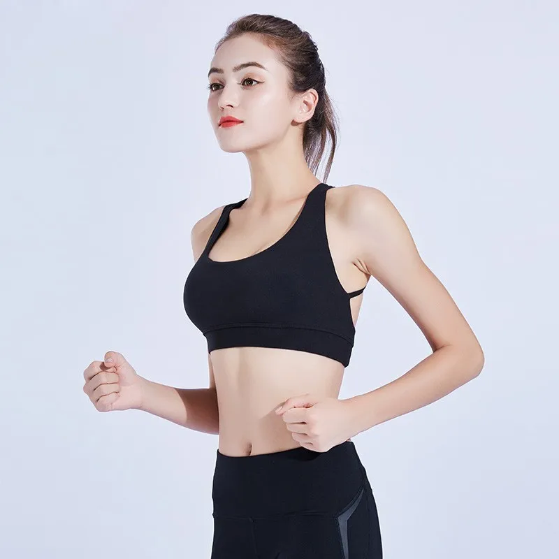 Women Sports Top Solid Push Up Bra Yoga Tank Fitness Sexy Sport Underwear Breathable Gym Running Sportswear | Спорт и развлечения