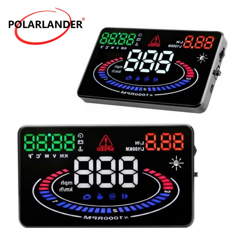 

Car OBD II Driving E300 Auto Projector 5.5 Inch Screen Over Speed Alarm Reflection GPS OBD2 Interface HUD Head Up Display