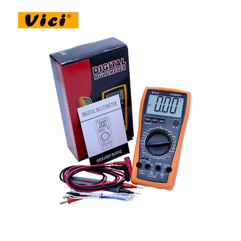 

VICI VC9805A+ Digital Multimeter DMM LCR Meter w/Temperature Inductance Capacitance Frequency & hFE Test