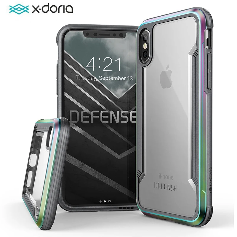 Защитный чехол X Doria для iPhone Xs Max XR армированный алюминиевый металлический
