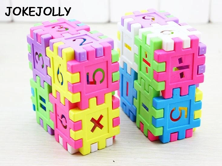 16 шт./упак. Детские Пластик цифровой площадь строительные блоки образовательные