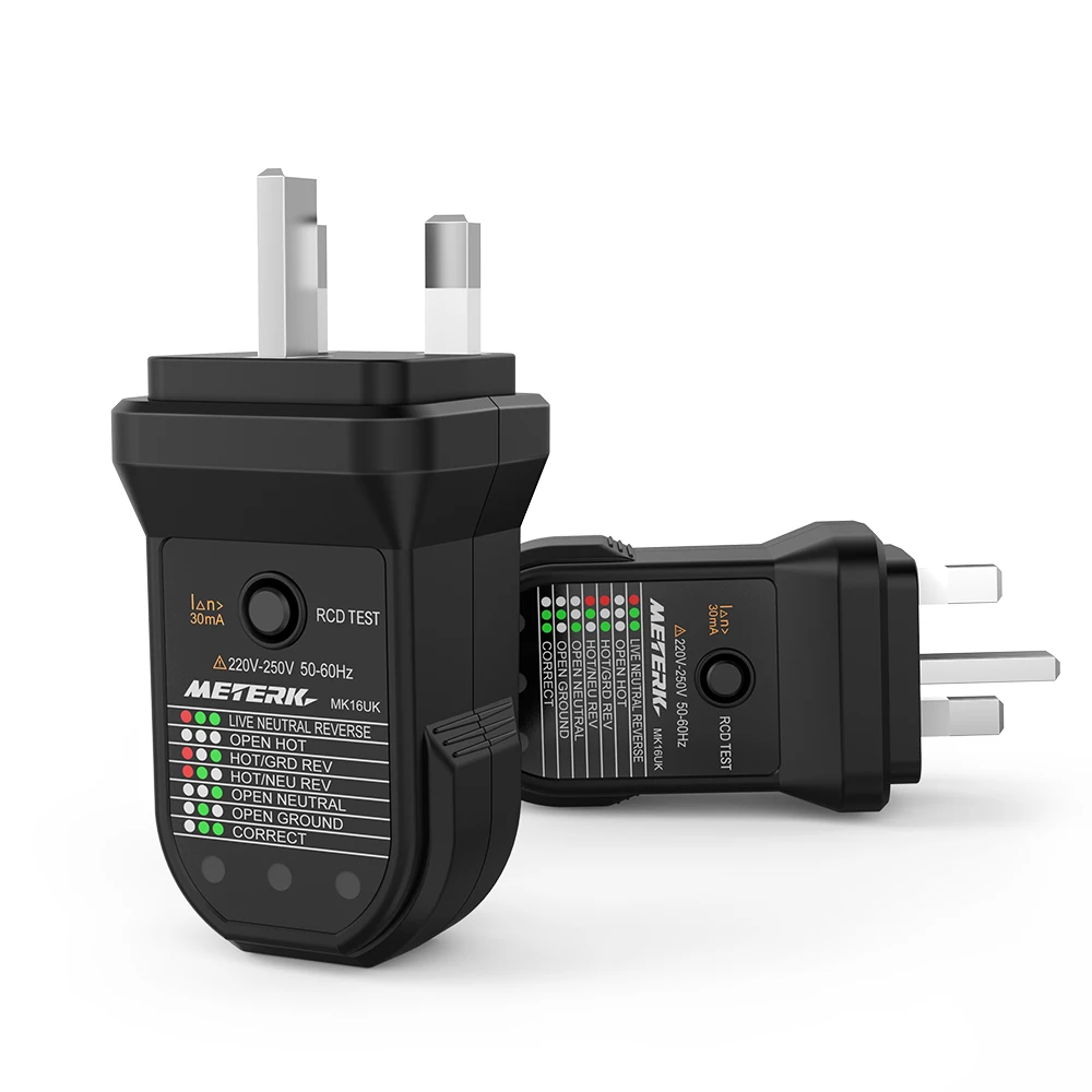 Проверка электрической розетки Meterk Advanced RCD автоматический заземляющий провод