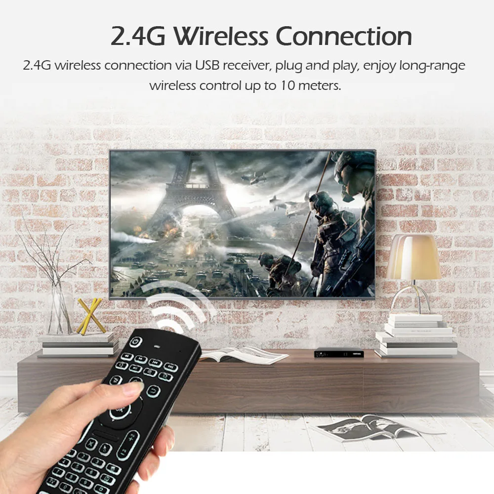 Wireless Keyboard 2.4G Backlight Air Mouse 6-Axis Somatosensory Remote Control Motion Sensor Game IR Learning Buttons for TV Box |