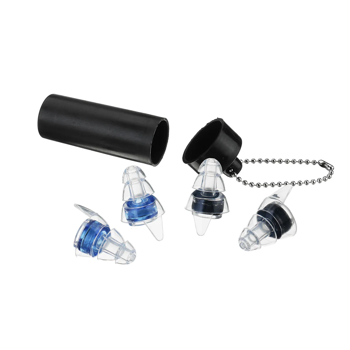 Black Blue Safurance 2 пары шумоподавление слуховые беруши для концертов музыкальный мотоциклы многоразовый силикон затычки для ушей - Цвет: Black Blue