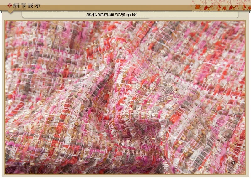 2019 Autumn Winter Gloria&ampGrace Pink Elegant Tweed Classic Chan Vintage Office Lady Pearl Tassel Jacket Coat Haute Couture | Женская