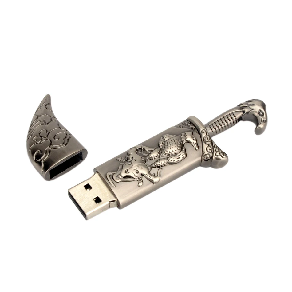 Металлическая ретро-модель ножа USB флеш-карта памяти флеш-накопитель 8 ГБ 16 32 64 2 0