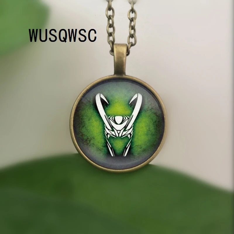 WUSQWSC Loki god of mischief Подвеска стеклянная подвеска Очаровательное ожерелье винтажное