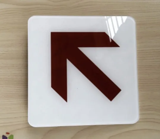 

2pcs/lot. 12.5x12.5x0.2cm Acrylic arrowhead sign Up and down arrow indication sticker