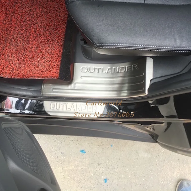 Для Mitsubishi Outlander нержавеющая сталь Боковая дверь порога протектор педали накладка защитные чехлы отделка автомобильные аксессуары