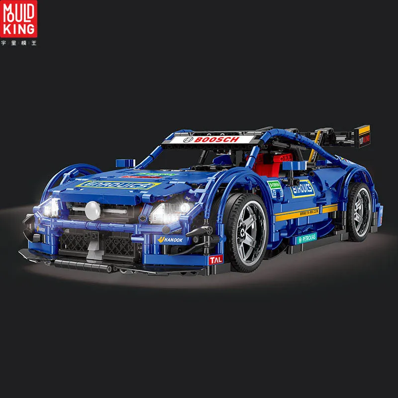 Форма king Technic 13073 MOC-6687 синий гоночный автомобиль C63 строительные блоки кирпичи