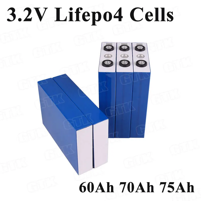 4 шт. GTK Lifepo4 3,2 v 60Ah 70Ah 75Ah литиевые элементы 3C разряда для diy 24v 12v 48v батарея резервного питания