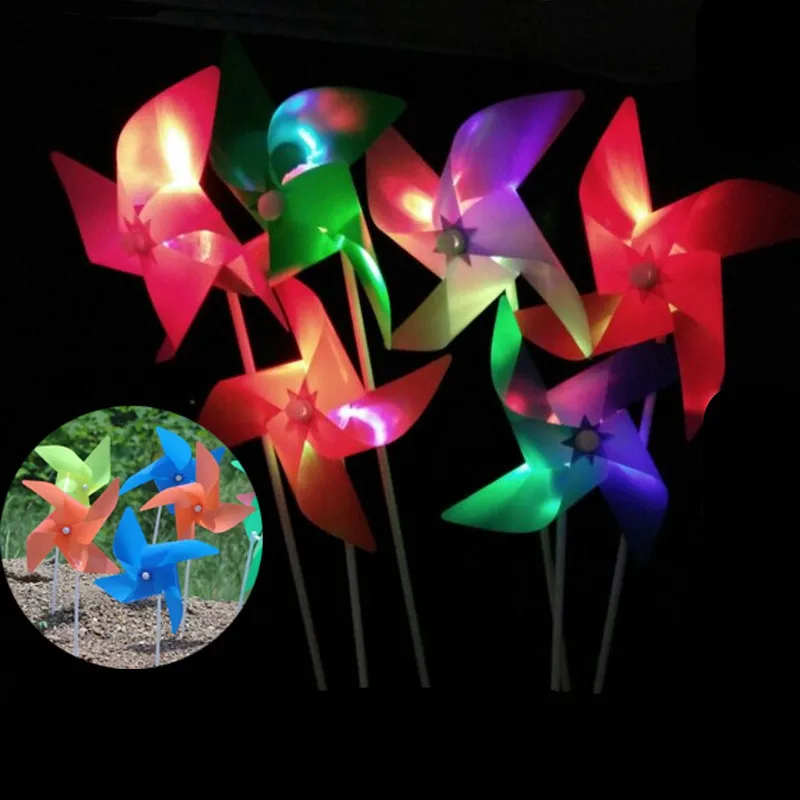 4 шт.! Модная цветная светодиодная светящаяся ветряная мельница детские игрушки