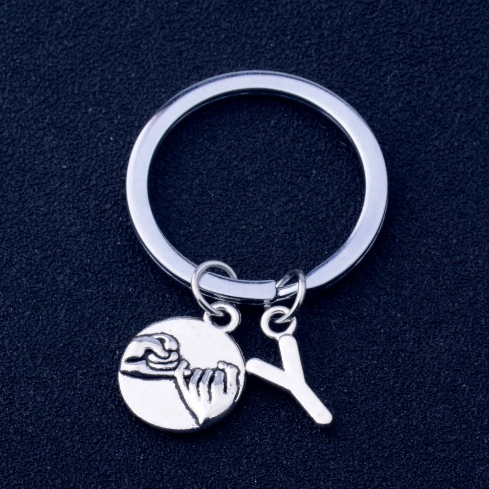 Английский брелок с надписью Y Charm Pinky Swear обещанием для женщин и мужчин лучший