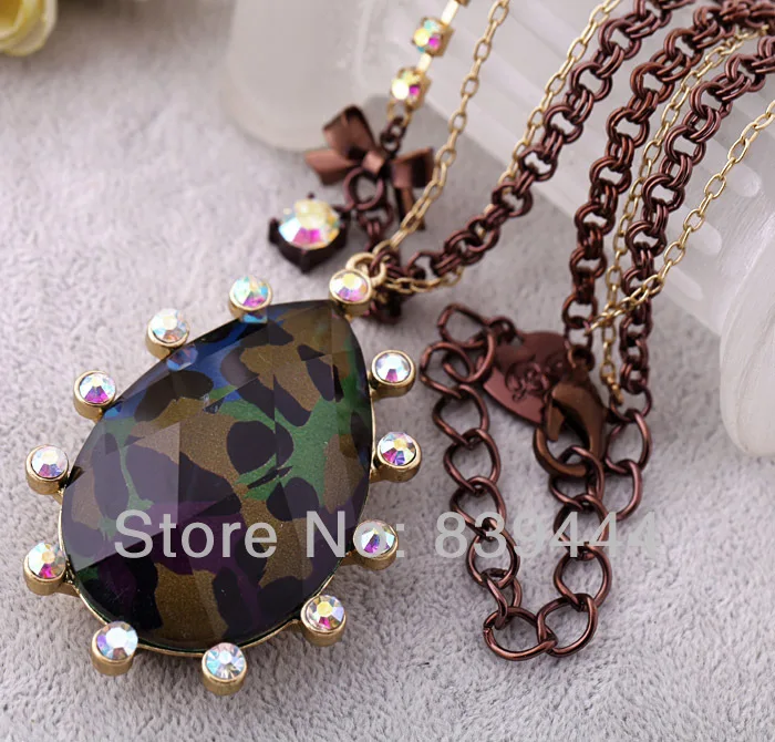 New Accessories Fashion Opaque Navette Tear Drop Necklace | Украшения и аксессуары