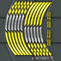a set of 12pcs high quality motorcycle wheel decals waterproof reflective stickers rim stripes for honda nc750s nc750x nc750