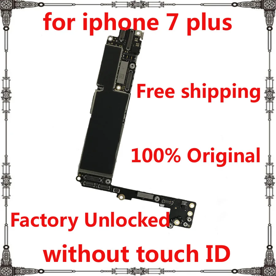 100% оригинальная материнская плата для iphone 7 plus p Plus без Touch ID 32 Гб 128 ГБ 256 IOS