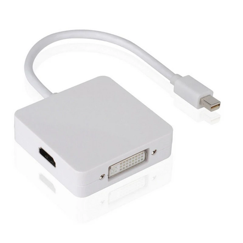 3 в 1 Мини конвертер dp vga HDMI DVI Thunderbolt mini DP Displayport VGA адаптер кабель для MacBook Pro HZSP095 |
