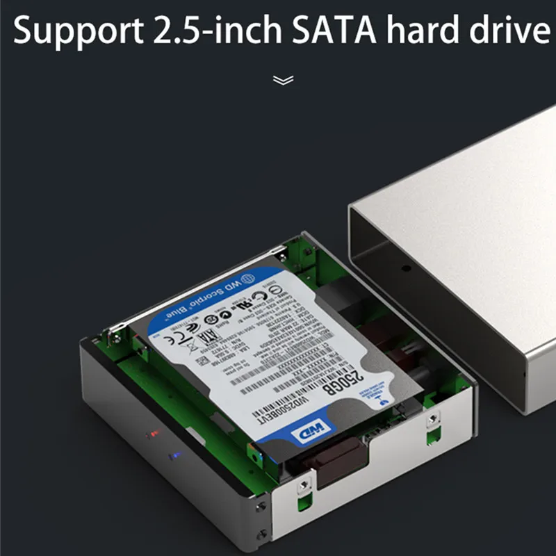 Гигабитный Ethernet NAS HDD корпус смарт HDD чехол с удаленным доступом диск 2,5 ''SATA жесткий диск