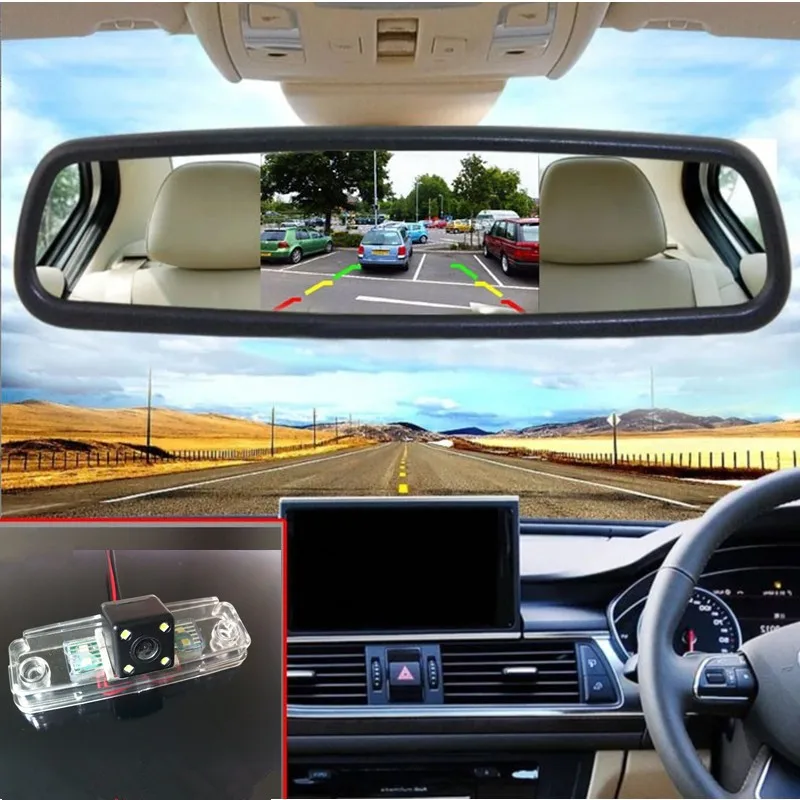 Автомобильный зеркальный монитор 5 дюймов цветной TFT ЖК экран заднего вида для