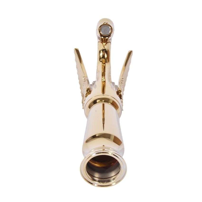 1PC SY-8005 New Design Luxury Copper hot and cold taps Swan faucet Gold plated gold wash basin high | Обустройство дома