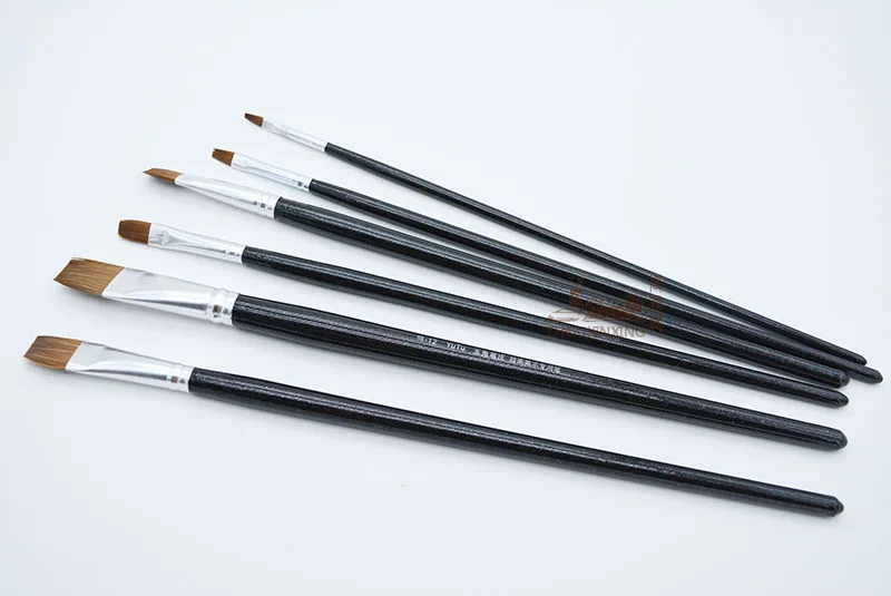 6 шт./компл. черная деревянная ручка для рисования акриловая кисть бесплатная
