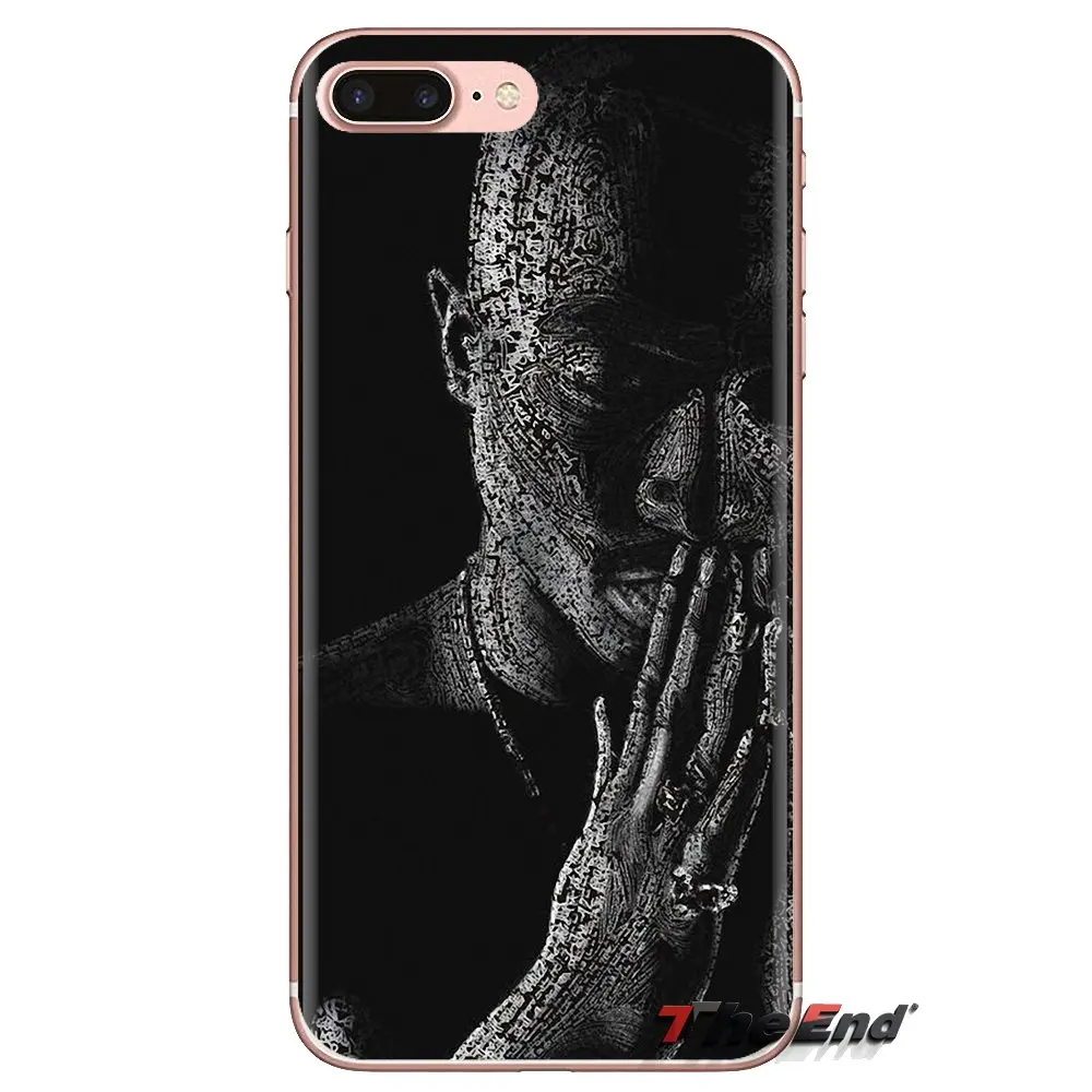 For Samsung Galaxy S3 S4 S5 Mini S6 S7 Edge S8 S9 S10 Plus Note 3 4 5 8 9 2Pac Tupac Amaru Shakur Art TPU Transparent Skin Cover |