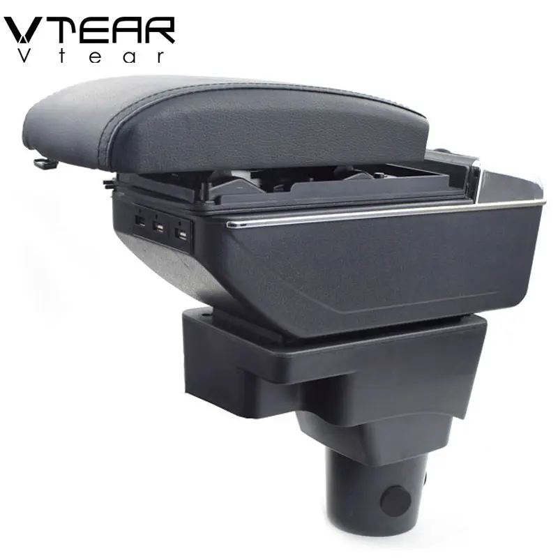 Vtear для Chevrolet Aveo Sonic Lova T250, подлокотник, коробка с зарядкой через usb, повышается, Центральная коробка с содержанием, подстаканник, пепельница, аксессуары
