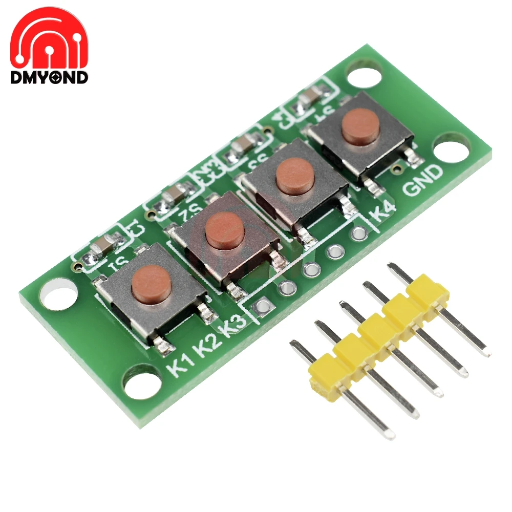5Pin 4 клавиши 1x4 кнопочная клавиатура макет модуль универсальный DIY комплект для Arduino учебная программа Выпускной эксперимент