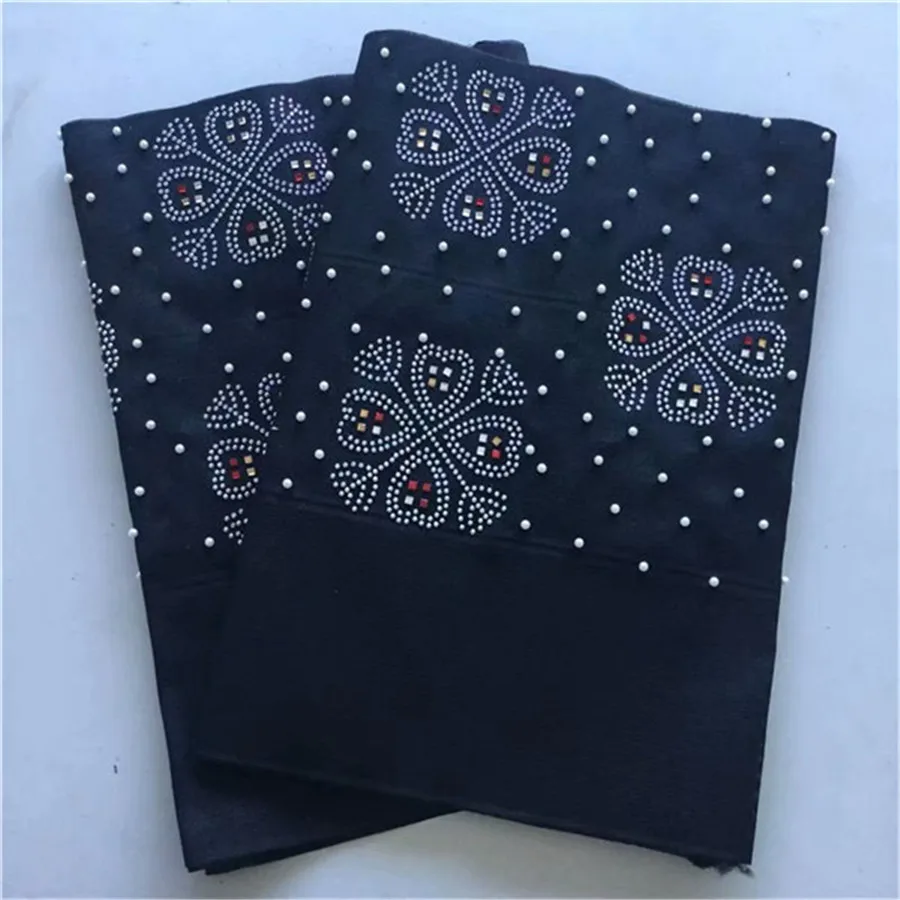 Мода ASO OKE gele головные уборы с бусинами и камнями Высокое качество Красный atiku ткань Африканский женский головной галстук 2 шт./лот