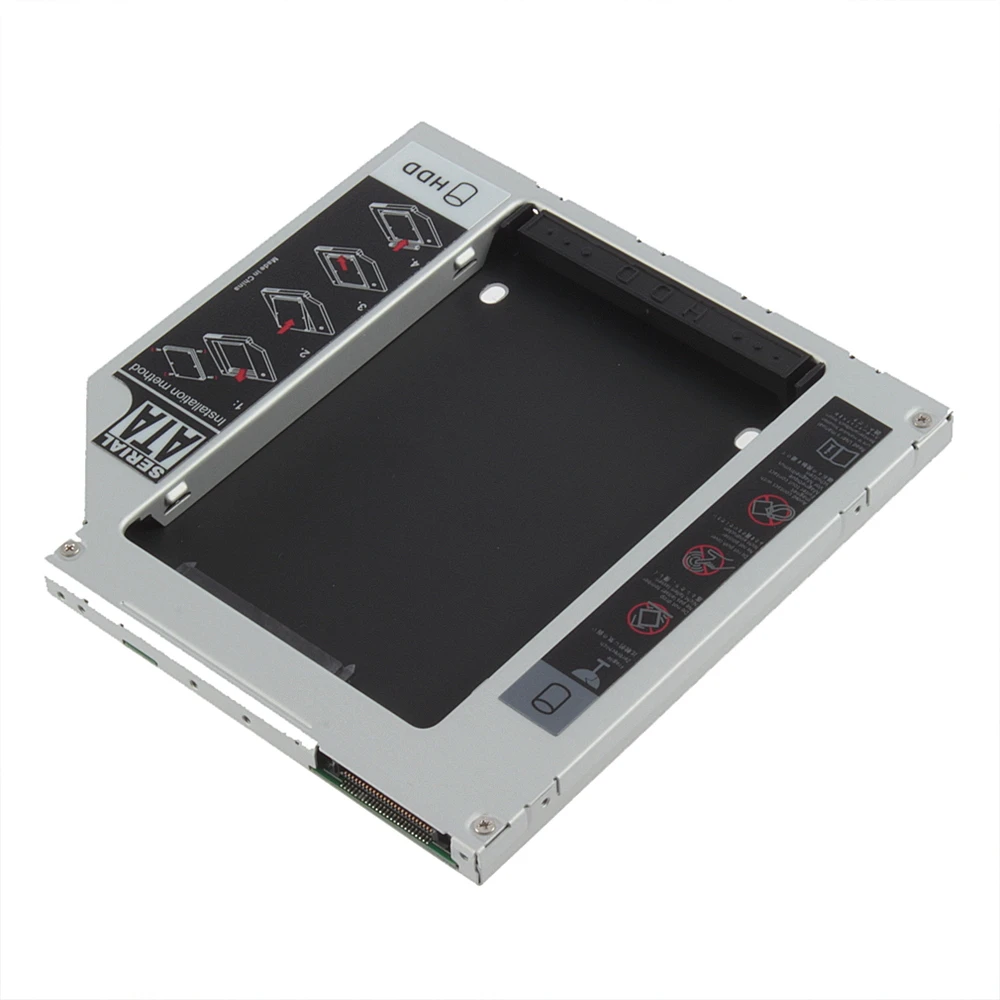 Free shipping 9.5mm Optical Bay 2nd SATA HDD Hard Drive Caddy Module Tray Adapter PATA IDE | Компьютеры и офис