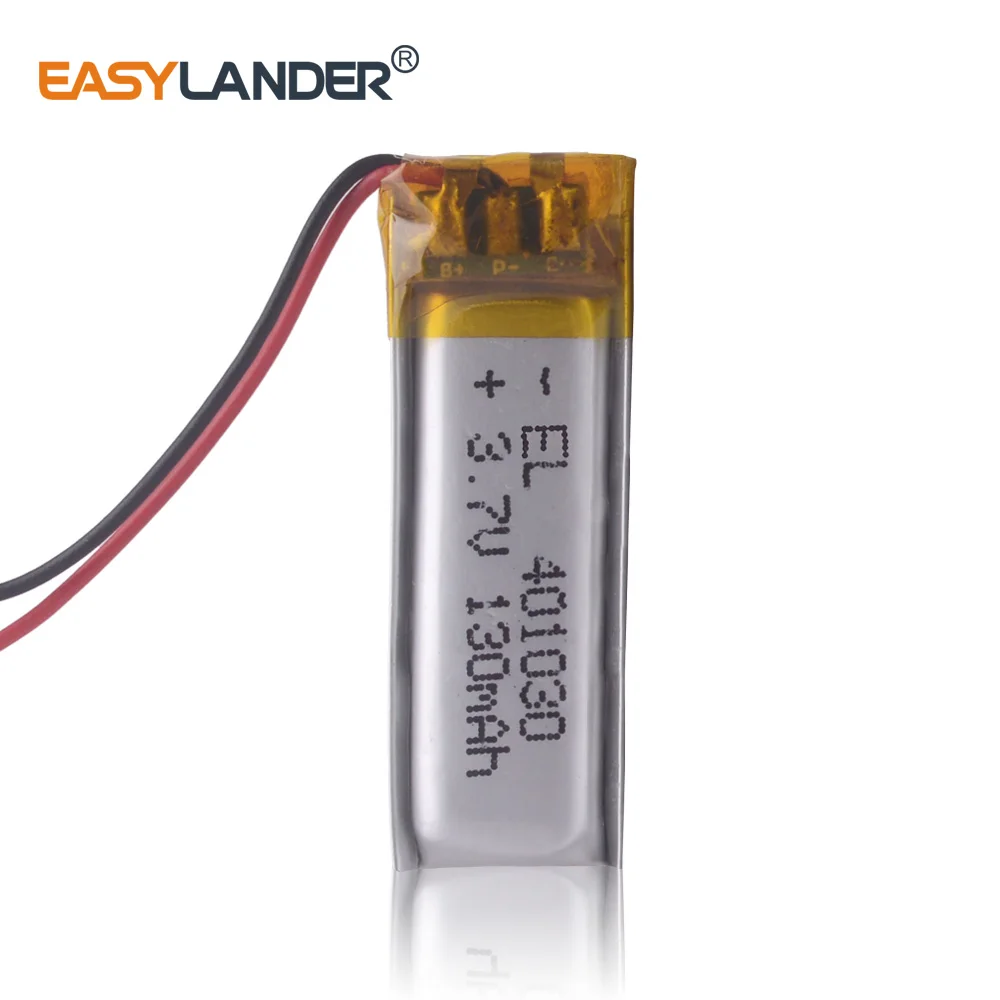 

401030 3.7V 130mAh Rechargeable Li-Polymer Li ion Battery For mp4 mp3 GPS Smart bracelet watch Bluetooth earphone 041030 401230