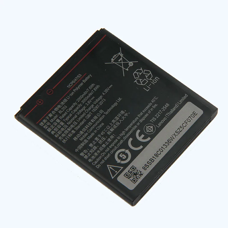 Оригинальный высококачественный аккумулятор BL253 для Lenovo A2800D A3800D A3600D A2010 A2580 A2860 Vibe