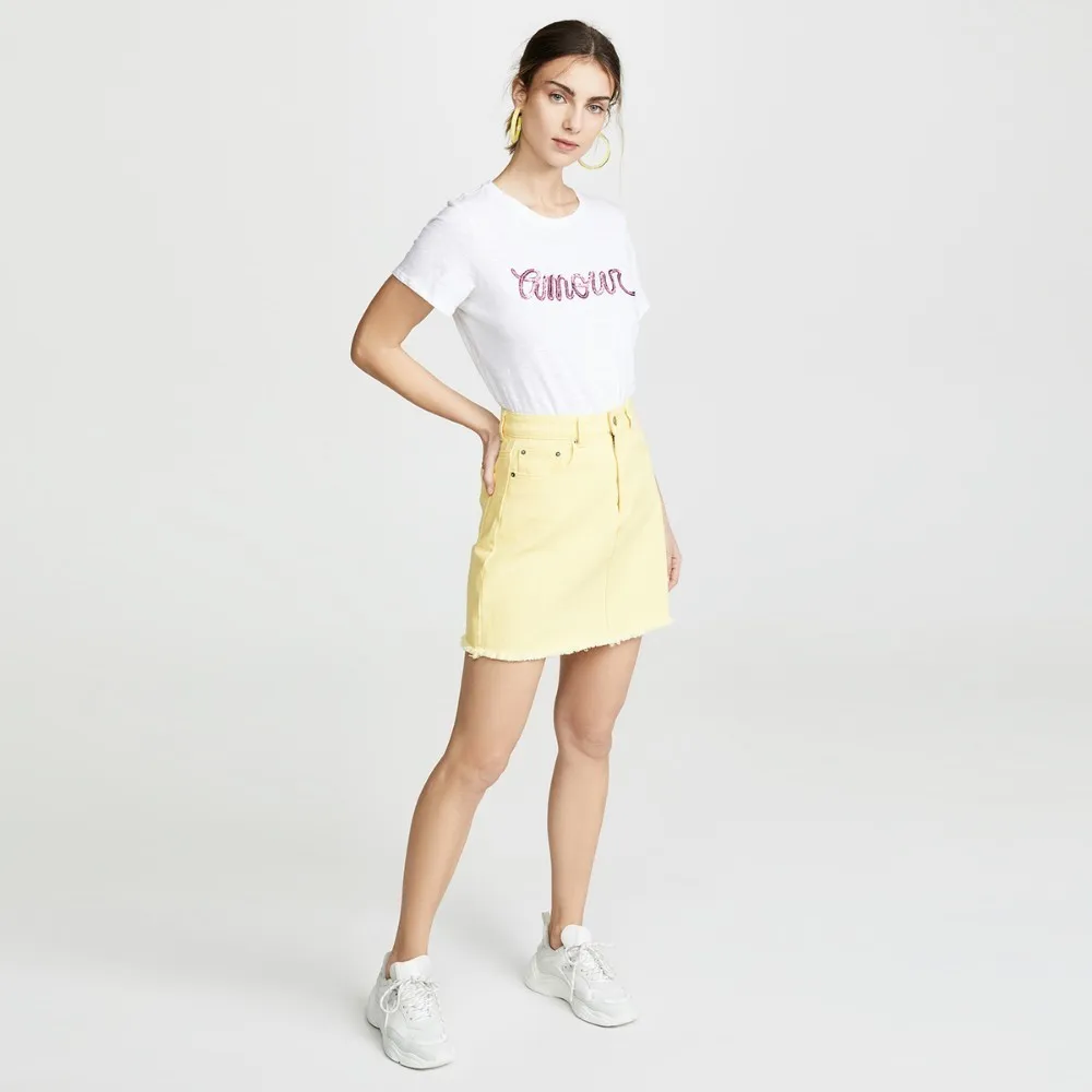 Фото HDY Haoduoyi Femme Летние Стильные повседневные топы для девочек Простая белая футболка HDY Haoduoyi Femme Летние Стильные повседневные топы для девочек Простая белая футболка