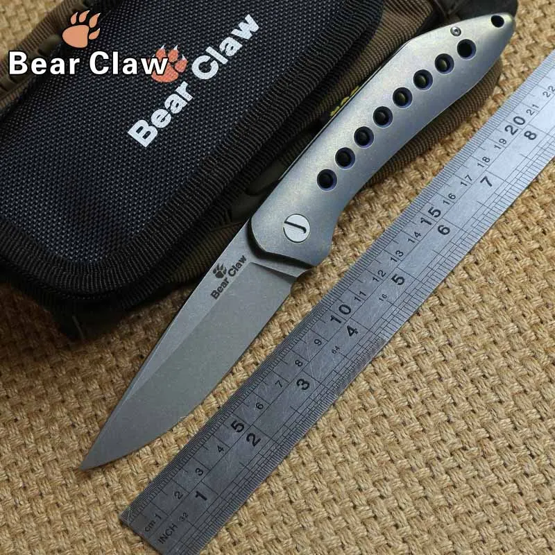 Складной нож Bear claw XL APEX для кемпинга охотничий Флиппер лезвие S35VN тактическая