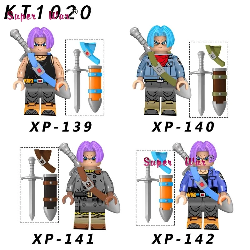 XP139-142 1 Набор, серия из фильма, 2 игры, пираты из Caribbean Dragon Ball Z, Джек Воробей, строительные блоки, игрушки для детей - Цвет: XP139-142